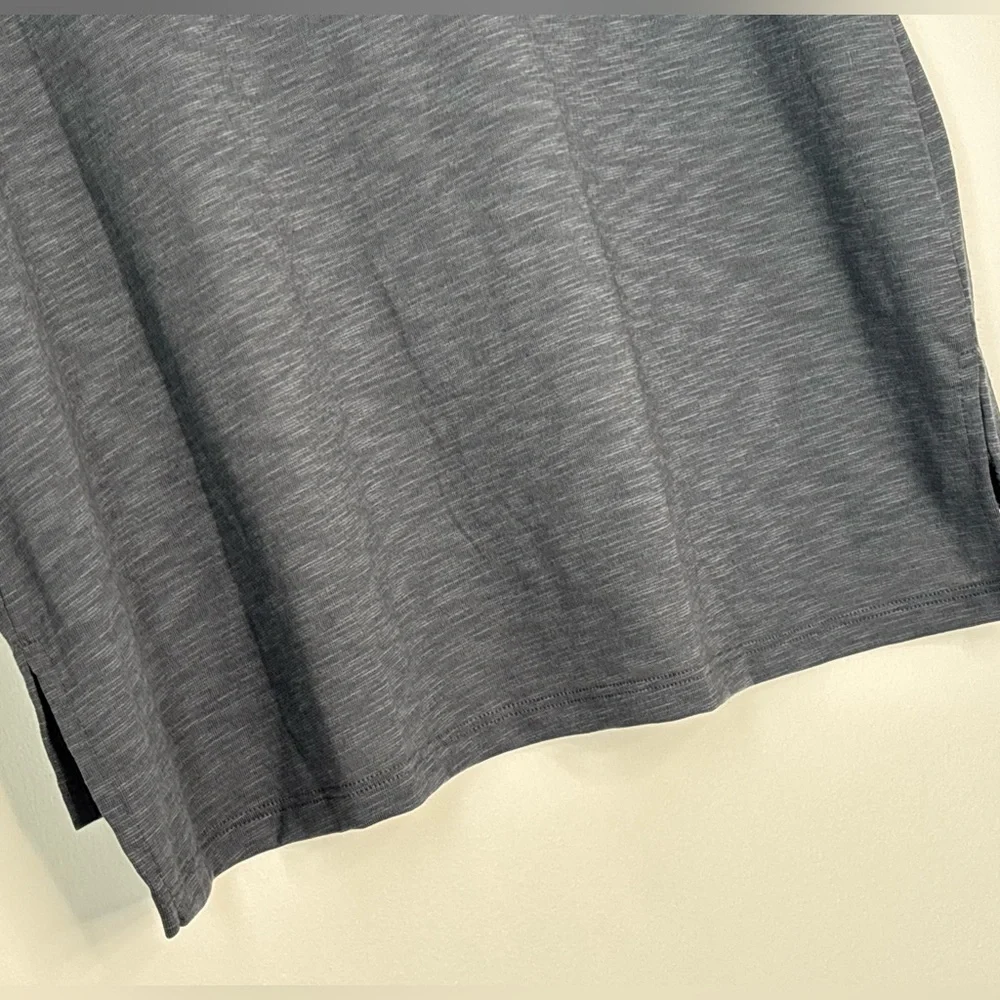 THEORY Heathered Classic Gray Basic Scoop Neck T Shirt Size Medium L47 - Picture 12 of 14